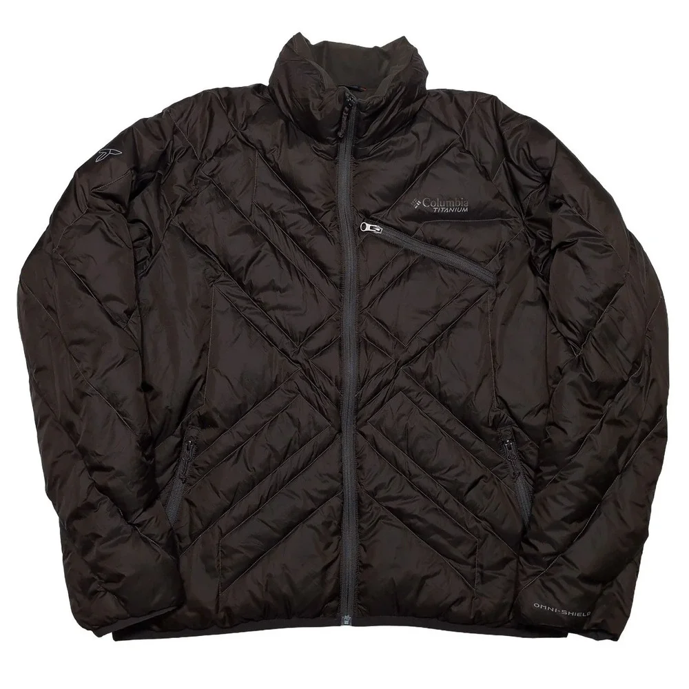 COLUMBIA Titanium First Descent Parka Jacket Ski Snow Down Puffer Interchange XL